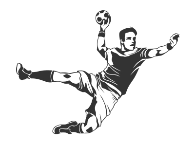 Wandtattoo Handballer Motivansicht