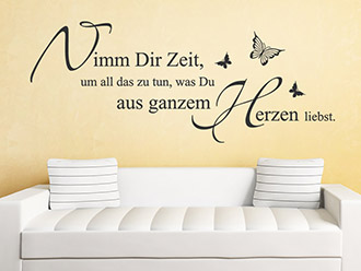 Wandtattoo Nimm dir Zeit, um...