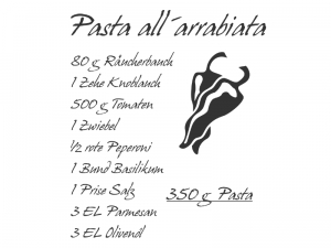 Wandtattoo Pasta all&acute;arrabiata Motivansicht