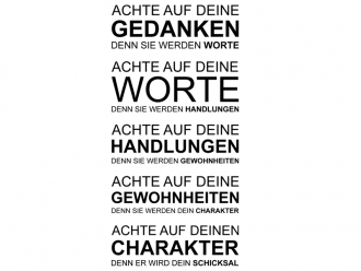 Wandtattoo Achte auf deine Gedanken Motivansicht