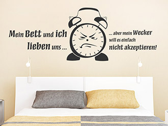 Wandtattoo Mein Bett und ich...