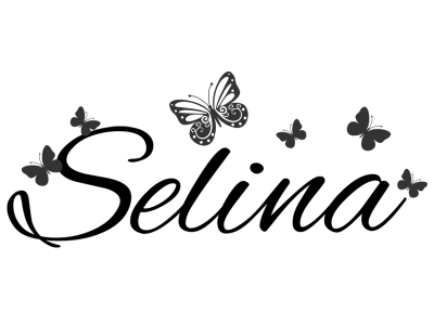 Wandtattoo Babyname mit Schmetterlingen Motivansicht