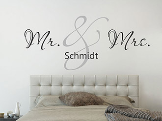 Wandtattoo Mr. and Mrs.