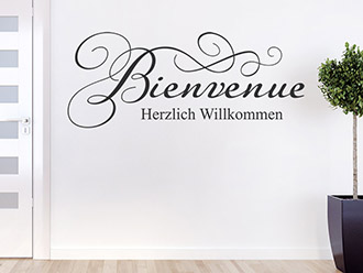 Wandtattoo Bienvenue Herzlich Willkommen