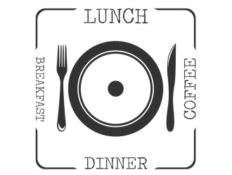 Wandtattoo Uhr Lunch Time Motivansicht