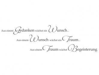 Wandtattoo Aus einem Gedanken ... Motivansicht
