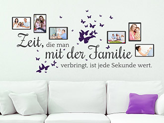 Wandtattoo Fotorahmen Familienzeit