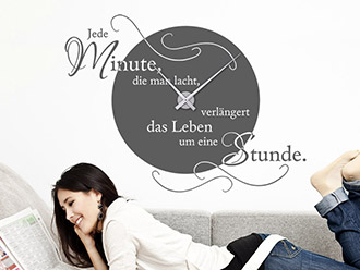 Wandtattoo Uhr Jede Minute