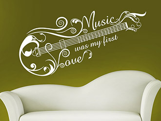 Wandtattoo Music first love