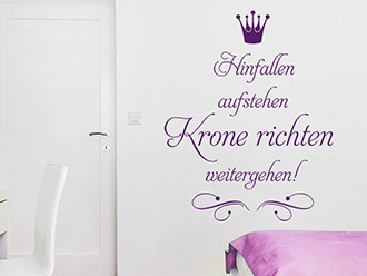 Wandtattoo Krone richten