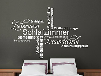 Wandtattoo Moderne Schlafzimmer Begriffe