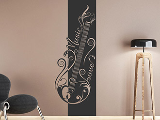 Wandtattoo Wandbanner Love Music