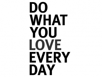 Wandtattoo Do what you love every day Motivansicht