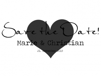 Wandtattoo Save the date Motivansicht