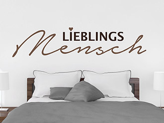 Wandtattoo Lieblings Mensch mit Herz