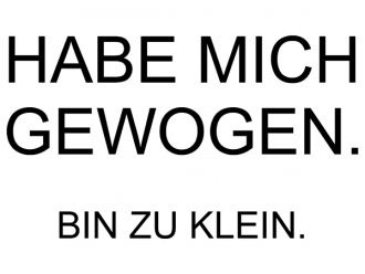 Wandtattoo Habe mich gewogen Motivansicht