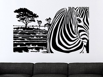 Wandbanner Zebra Motiv