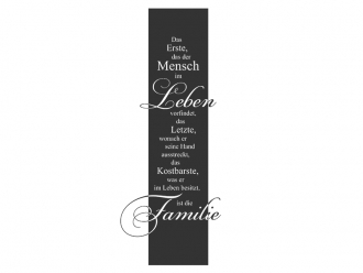 Wandtattoo Wandbanner Das Erste, das der Mensch... Motivansicht