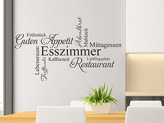 Wandtattoo Unser Esszimmer