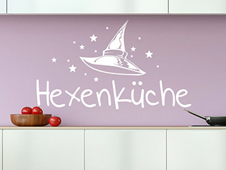 Wandtattoo Hexenküche mit Hut