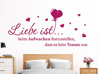 Wandtattoo Liebe ist kein Traum