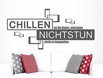 Wandtattoo Chillen und Nichtstun