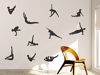 Wandtattoo Pilates Set