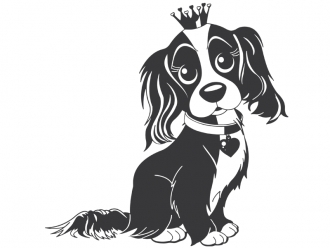 Wandtattoo Cavalier King Charles Spaniel Motivansicht