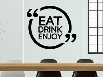 Wandtattoo Eat Drink Enjoy