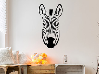 Wandtattoo Zebra Kopf