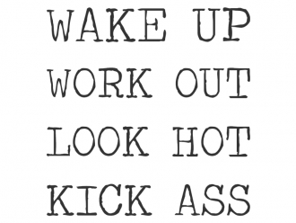 Wandtattoo Wake up Work out Motivansicht