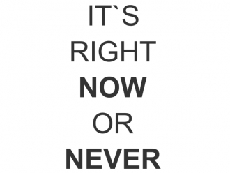 Wandtattoo Now or never Motivansicht