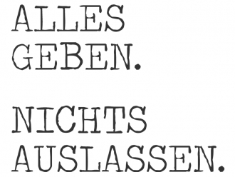 Wandtattoo Alles geben, nichts auslassen Motivansicht
