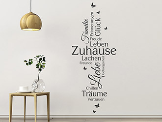 Wandtattoo Zuhause Begriffe