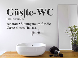 Wandtattoo Gäste-WC