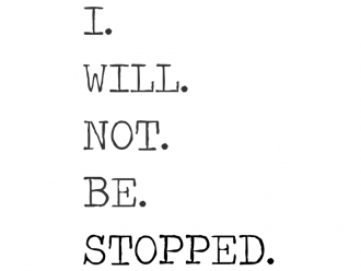 Wandtattoo I will not be stopped Motivansicht