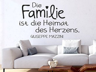 Wandtattoo Die Familie ist die Heimat