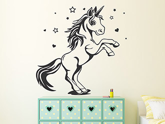 Wandtattoo Einhorn Unicorn