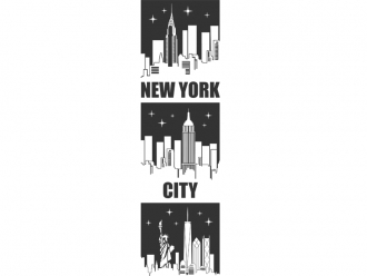 Wandtattoo Wandbanner New York City Motivansicht