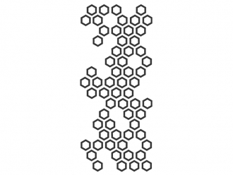Wandtattoo Wandbanner Hexagone Motivansicht