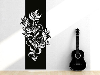 Wandtattoo Wandbanner Blätterornament