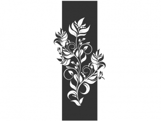 Wandtattoo Wandbanner Blätterornament Motivansicht