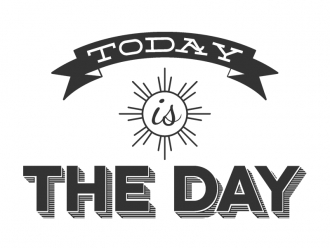 Wandtattoo Today is the day Motivansicht
