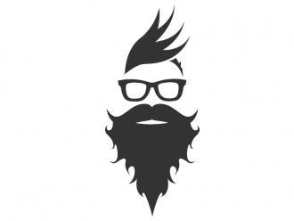 Wandtattoo Hipster Weihnachtsmann Motivansicht