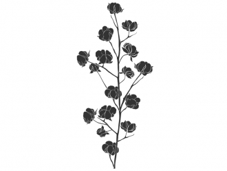 Wandtattoo Ast mit Knospen Motivansicht