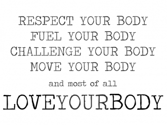 Wandtattoo Respect your body Motivansicht