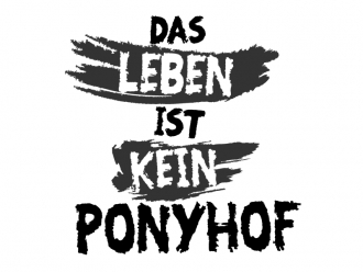 Wandtattoo Kein Ponyhof zweifarbig Motivansicht