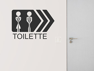 Wandtattoo Toilette