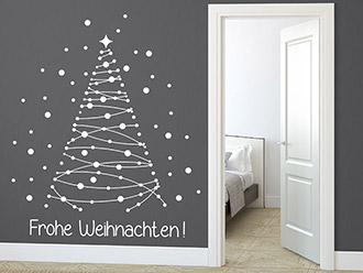 Wandtattoo Weihnachtszauber Baum