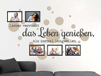 Wandtattoo Fotorahmen Lieber verrückt